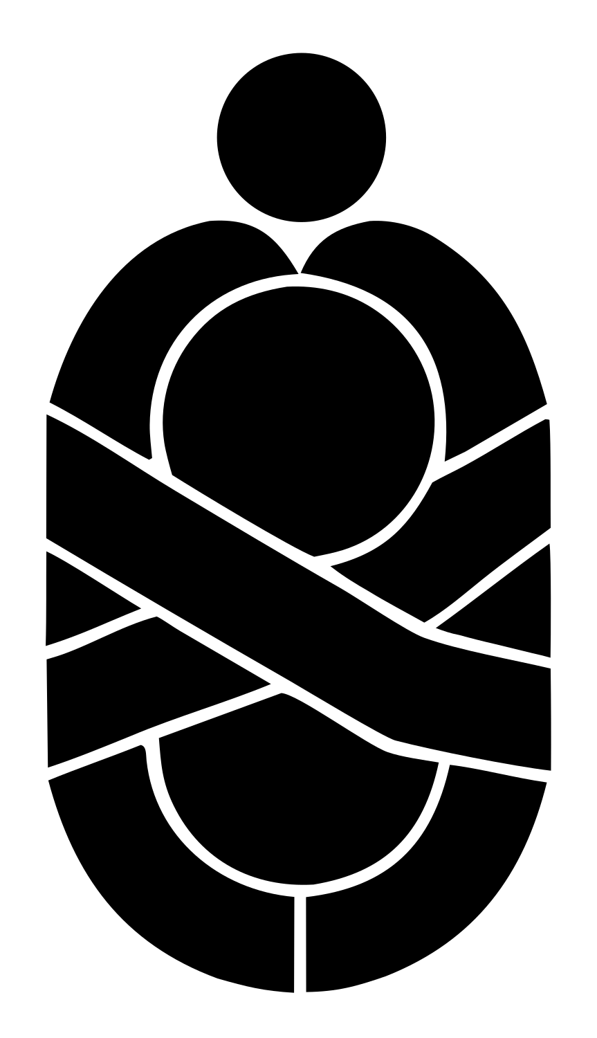 Swaddled Figure Capsule Logo #ffffff/#000000