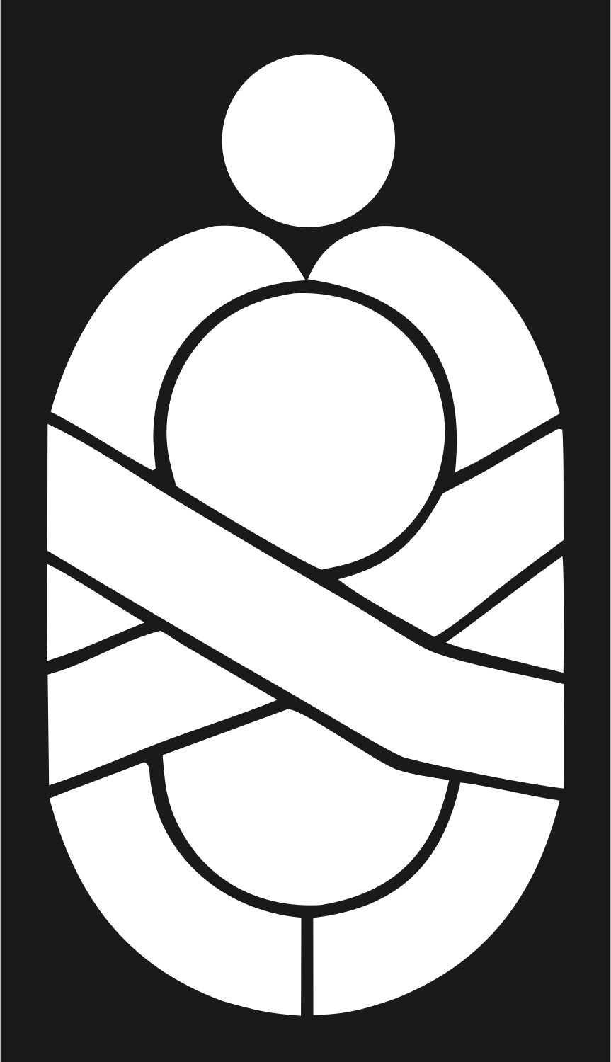 Swaddled Figure Capsule Logo #1a1a1a/#ffffff