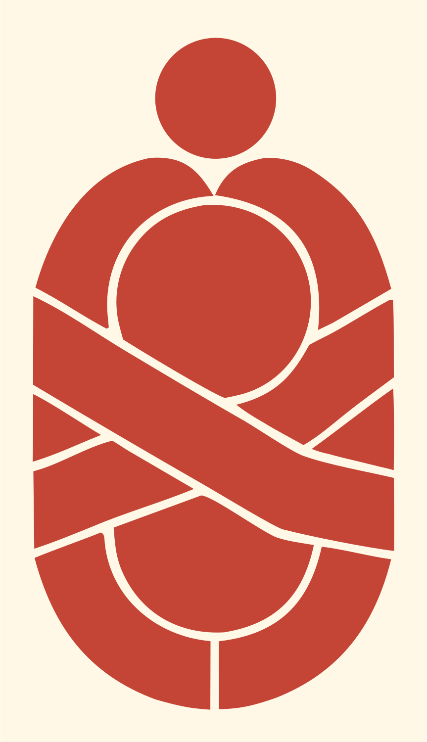 Swaddled Figure Capsule Logo #fff8e7/#c44536