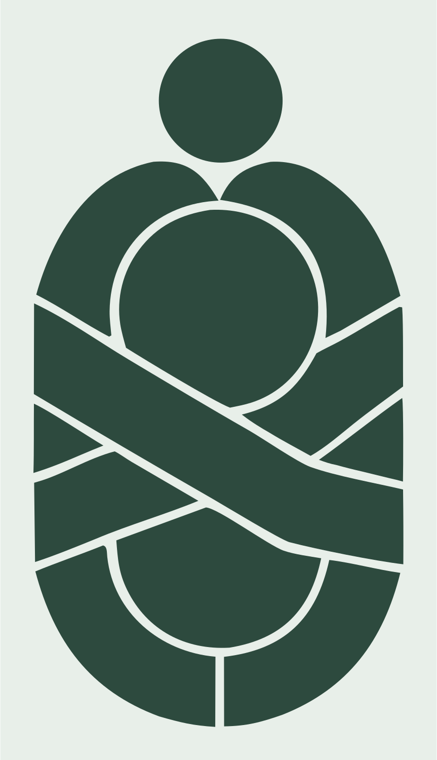 Swaddled Figure Capsule Logo #e8efe9/#2d4a3e