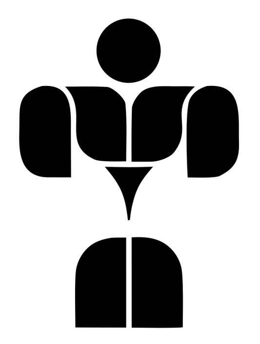 Muscular Figure Silhouette Logo