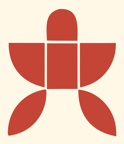 Space Capsule Logo #fff8e7/#c44536
