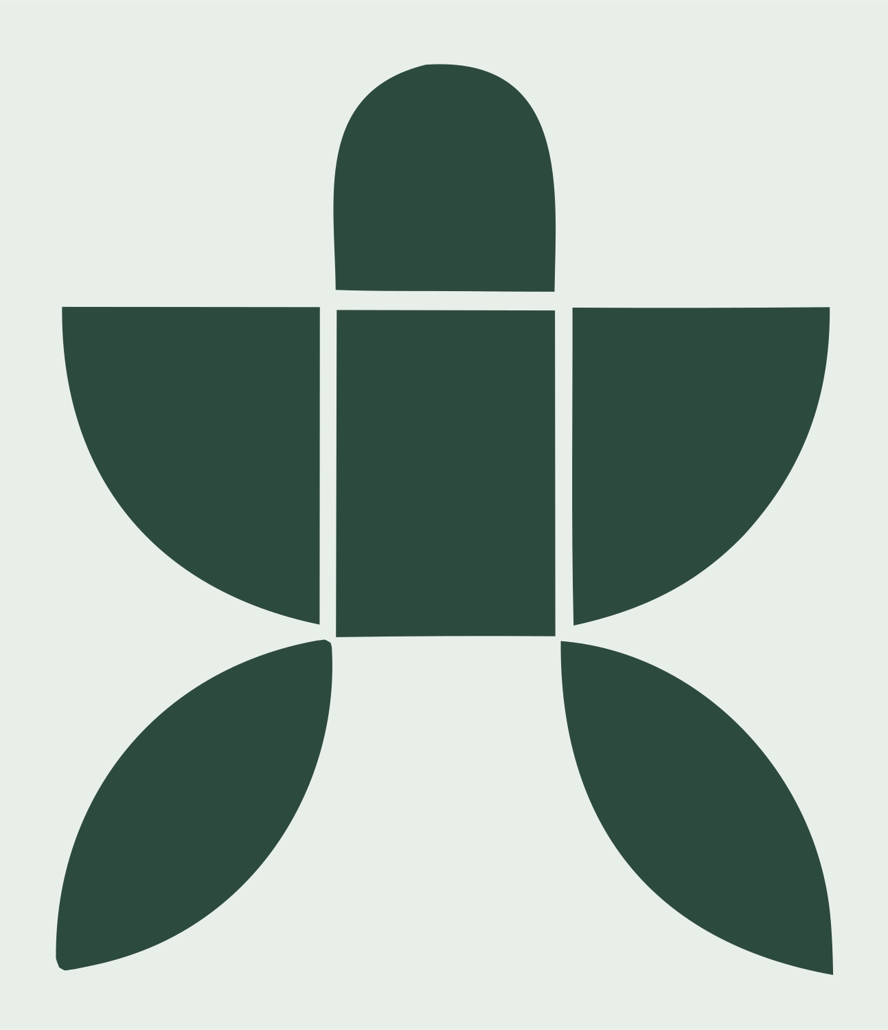 Space Capsule Logo #e8efe9/#2d4a3e