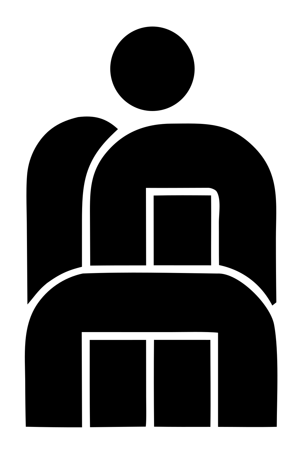 Astronaut Seat Harness Logo #ffffff/#000000