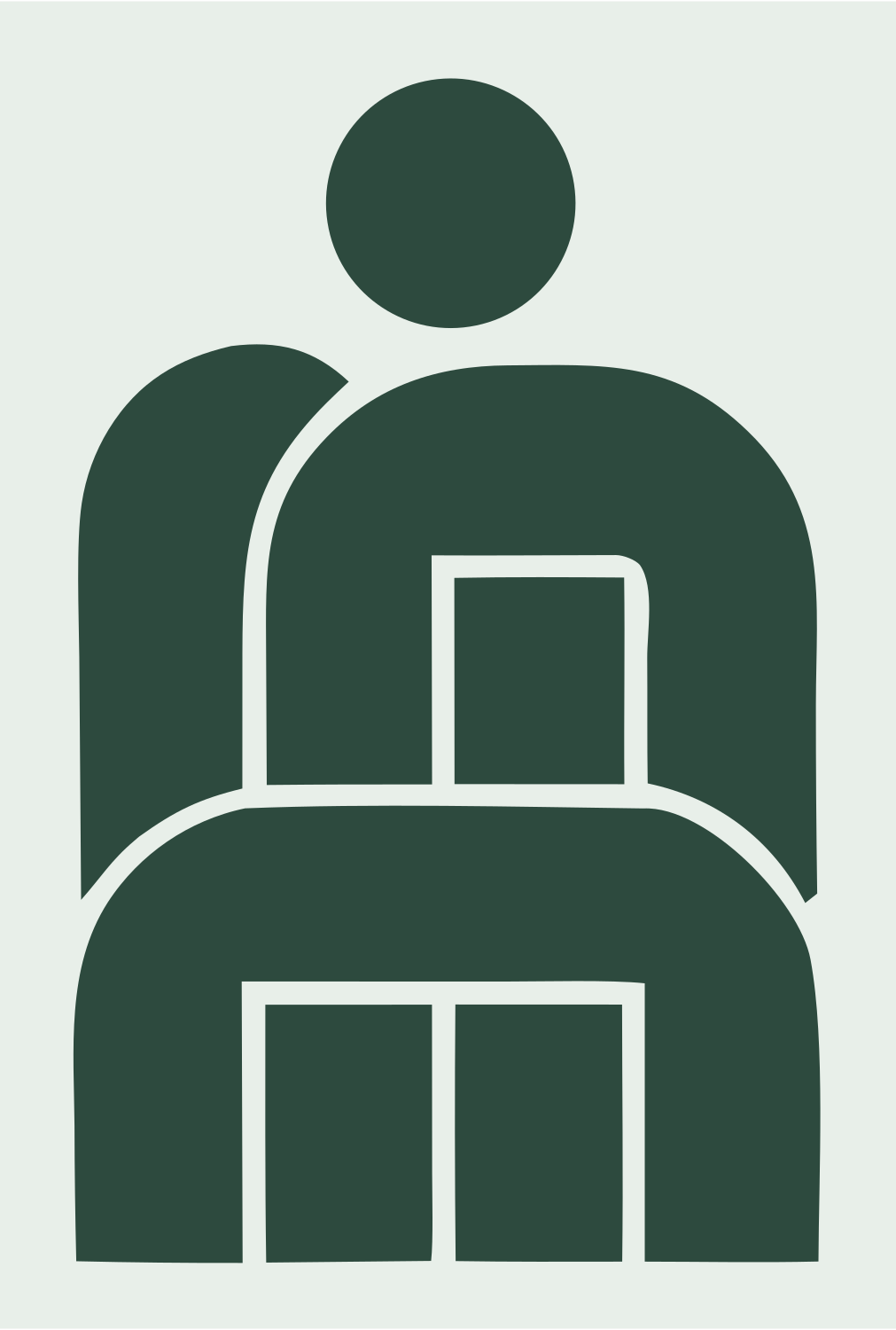 Astronaut Seat Harness Logo #e8efe9/#2d4a3e