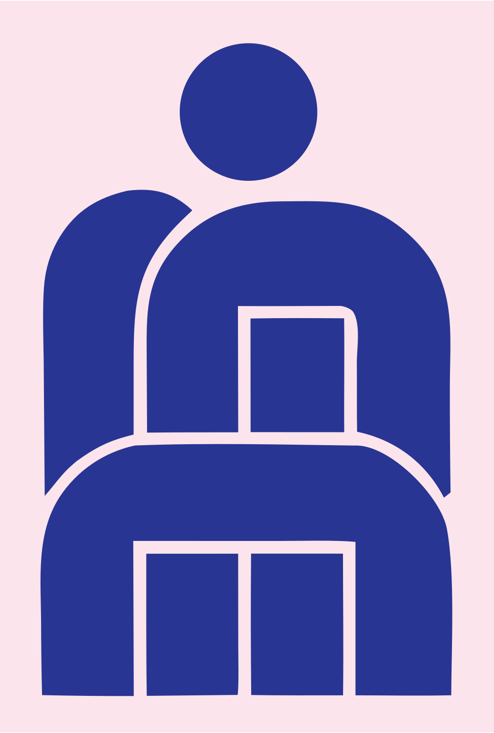 Astronaut Seat Harness Logo #fce4ec/#283593