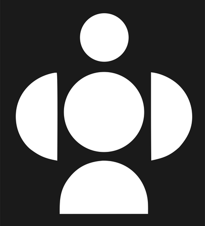 Orbiting Circles Figure Logo #1a1a1a/#ffffff