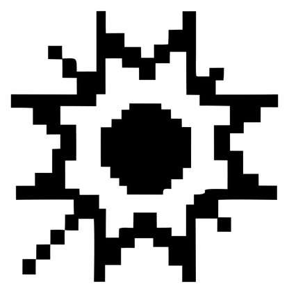 Pixel Sun Burst Logo