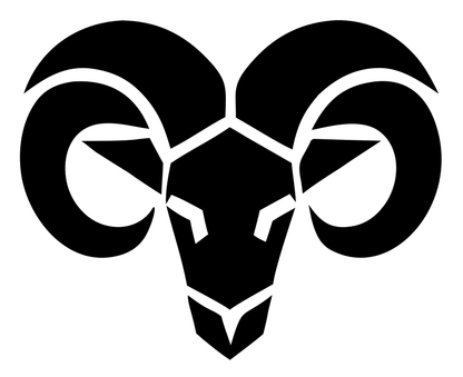 Frontal Ram Skull Logo