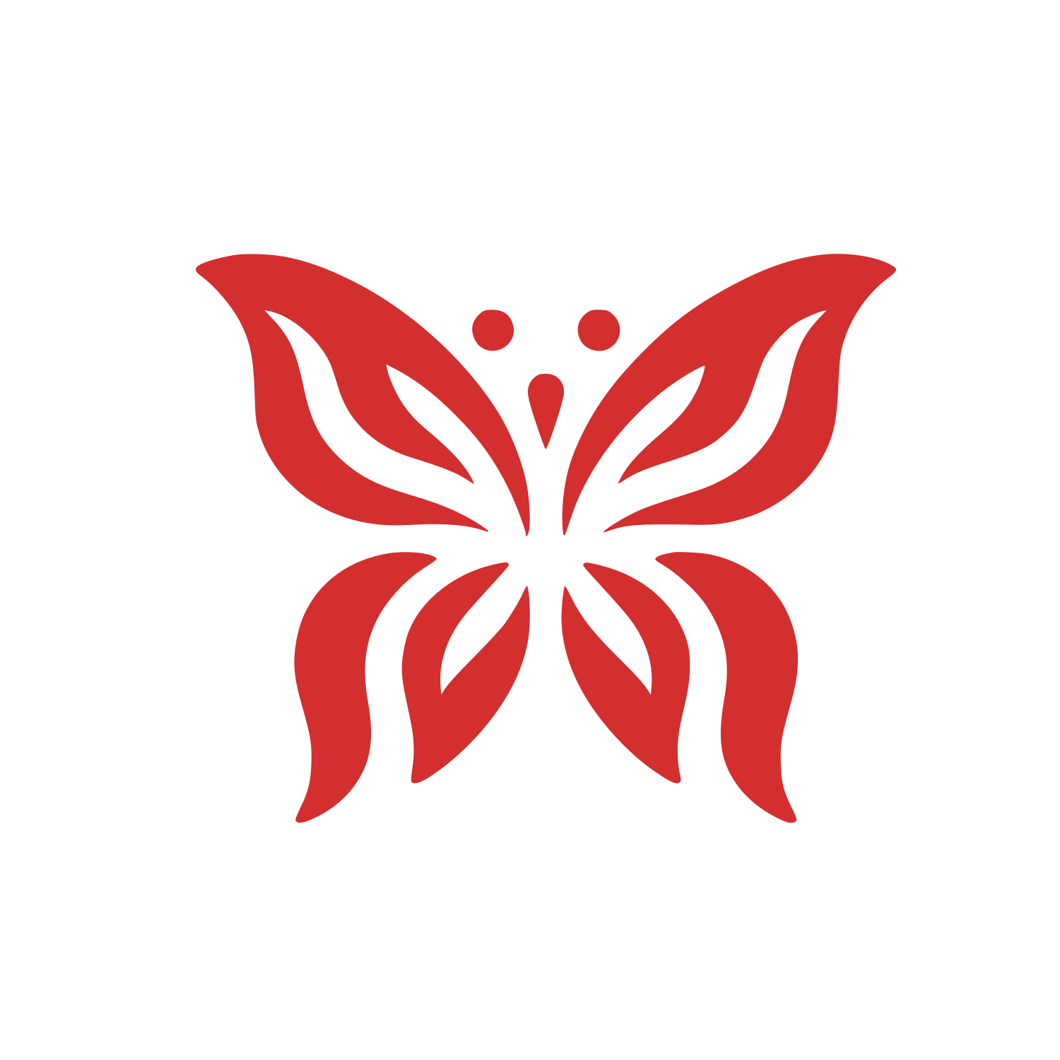 Butterfly Symbol Logo #D32F2F