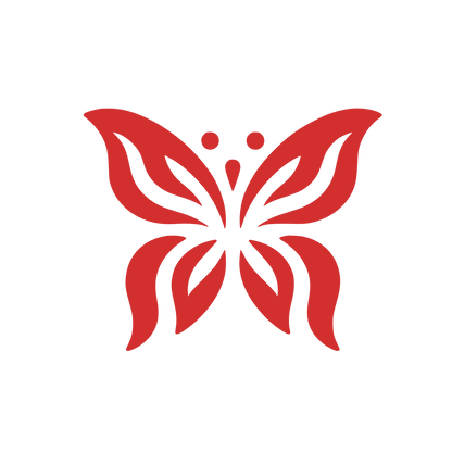 Butterfly Symbol Logo #D32F2F