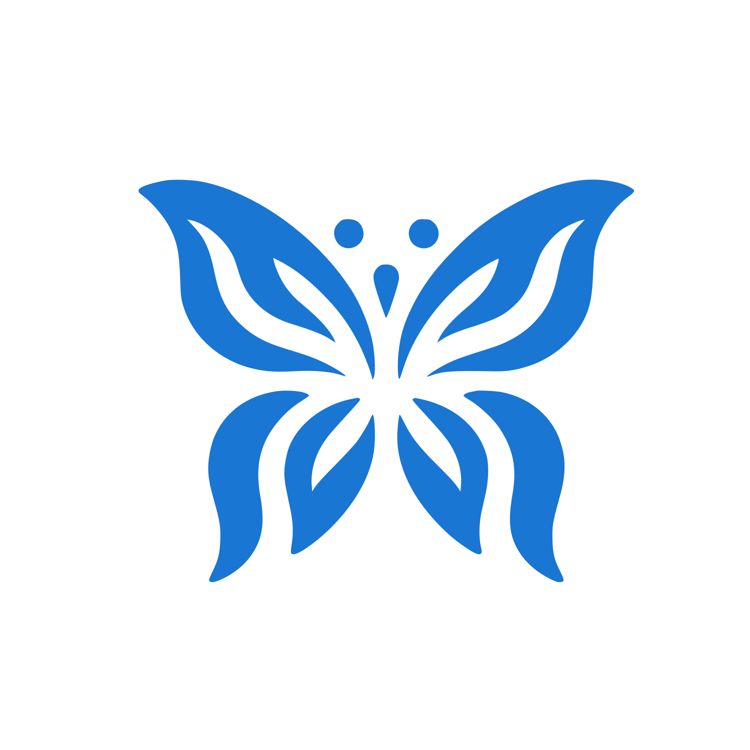 Butterfly Symbol Logo #1976D2