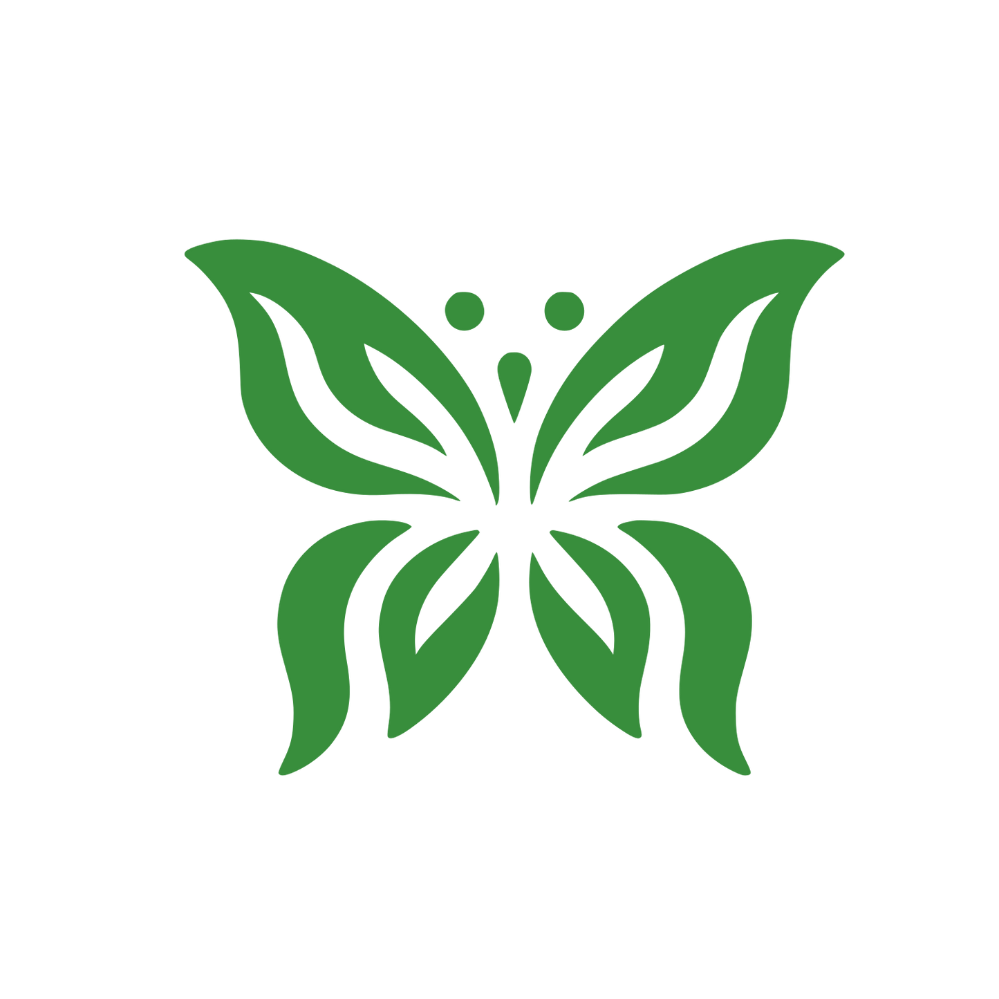 Butterfly Symbol Logo #388E3C
