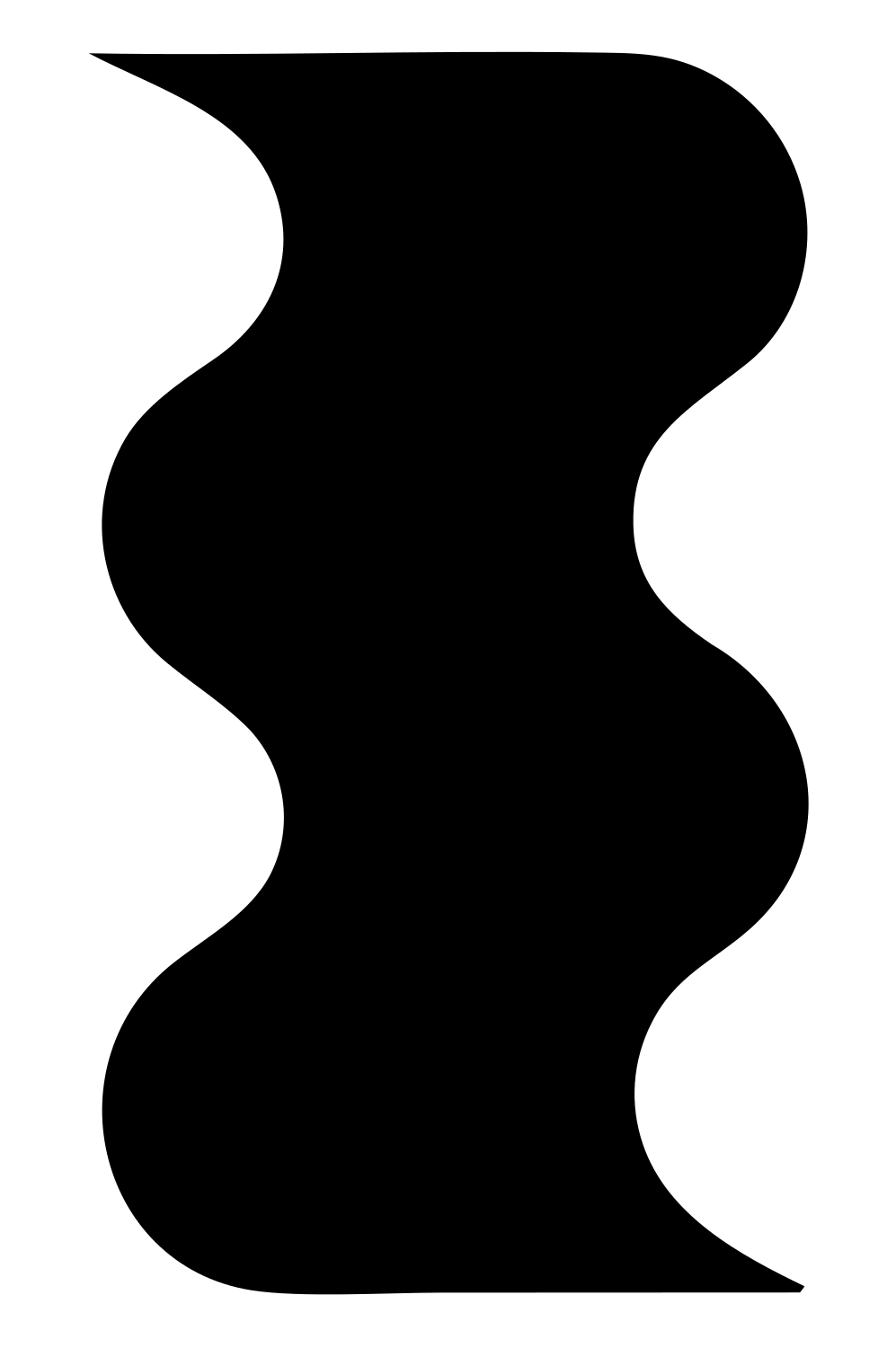 Wavy Column River Logo #ffffff/#000000