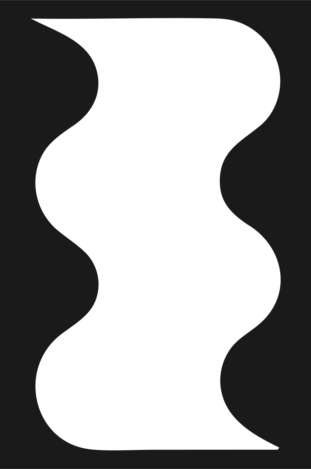 Wavy Column River Logo #1a1a1a/#ffffff