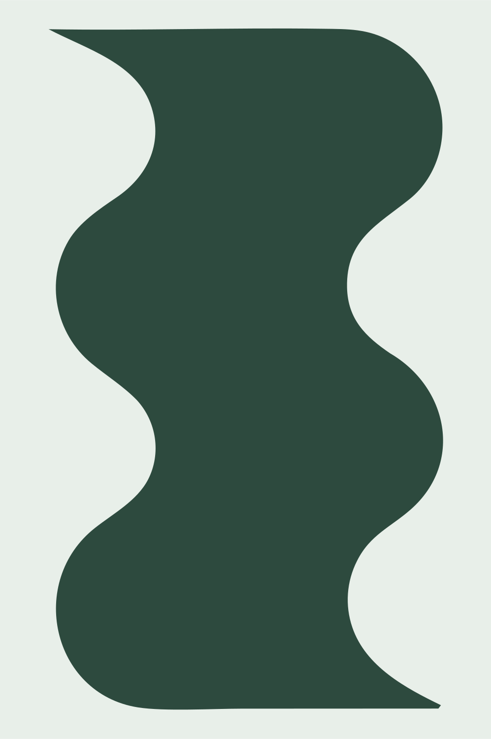 Wavy Column River Logo #e8efe9/#2d4a3e