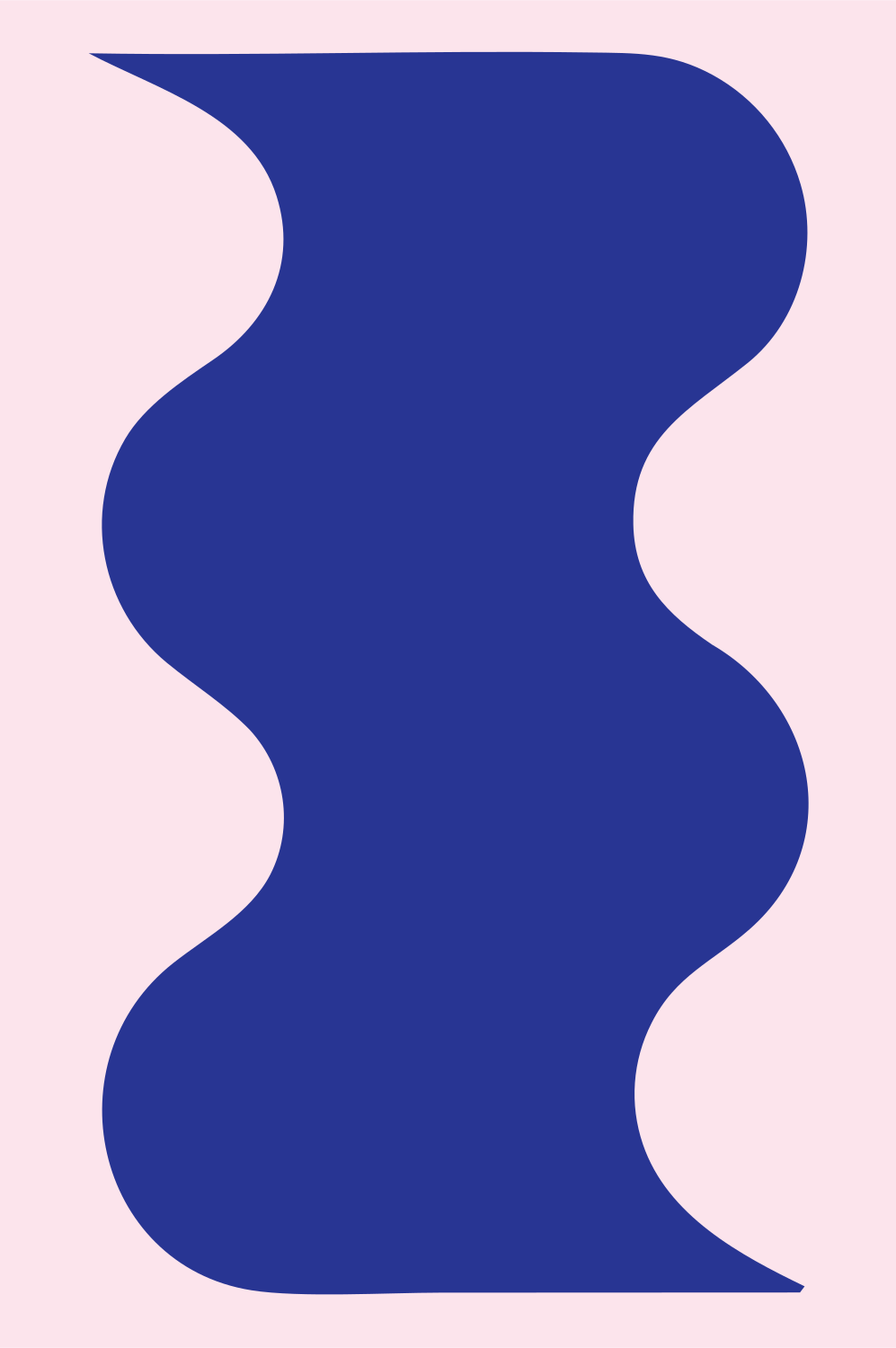 Wavy Column River Logo #fce4ec/#283593