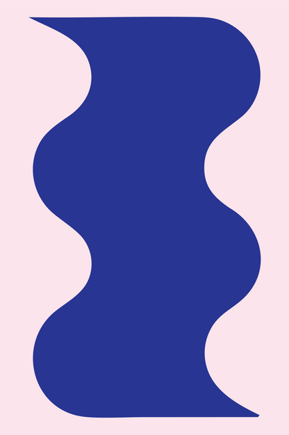 Wavy Column River Logo #fce4ec/#283593