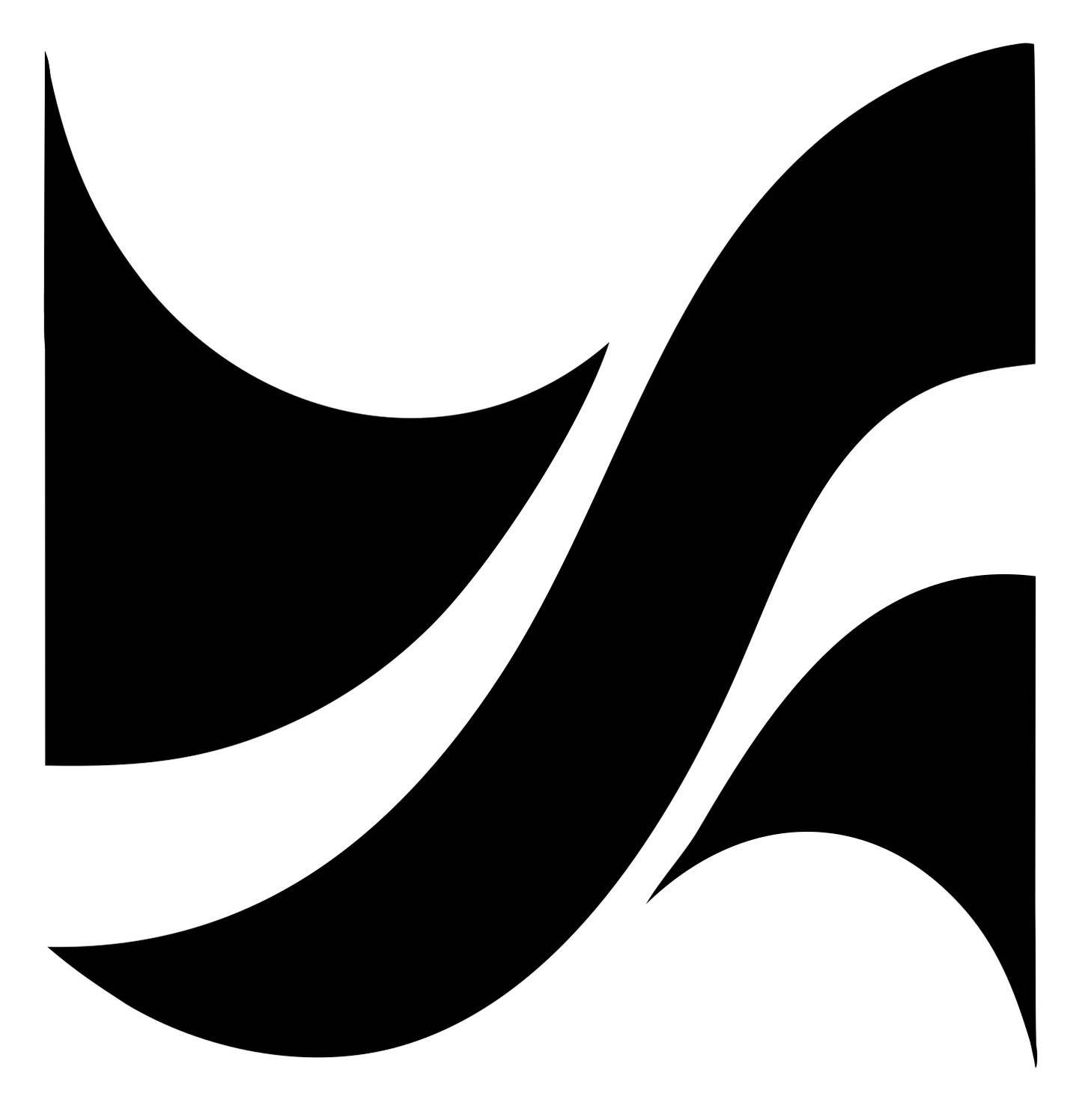 Fluid Sweep Current Logo #ffffff/#000000