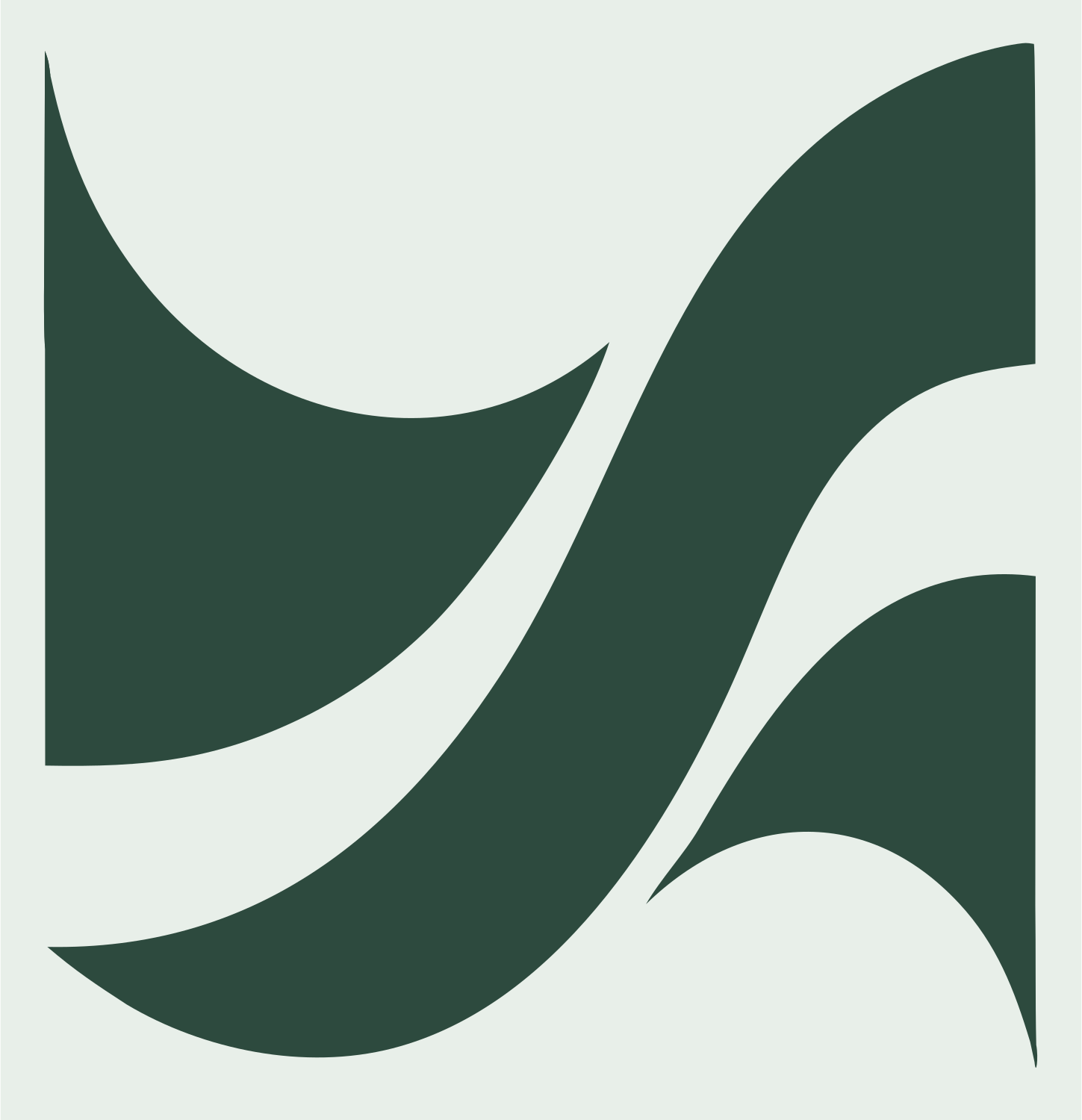 Fluid Sweep Current Logo #e8efe9/#2d4a3e