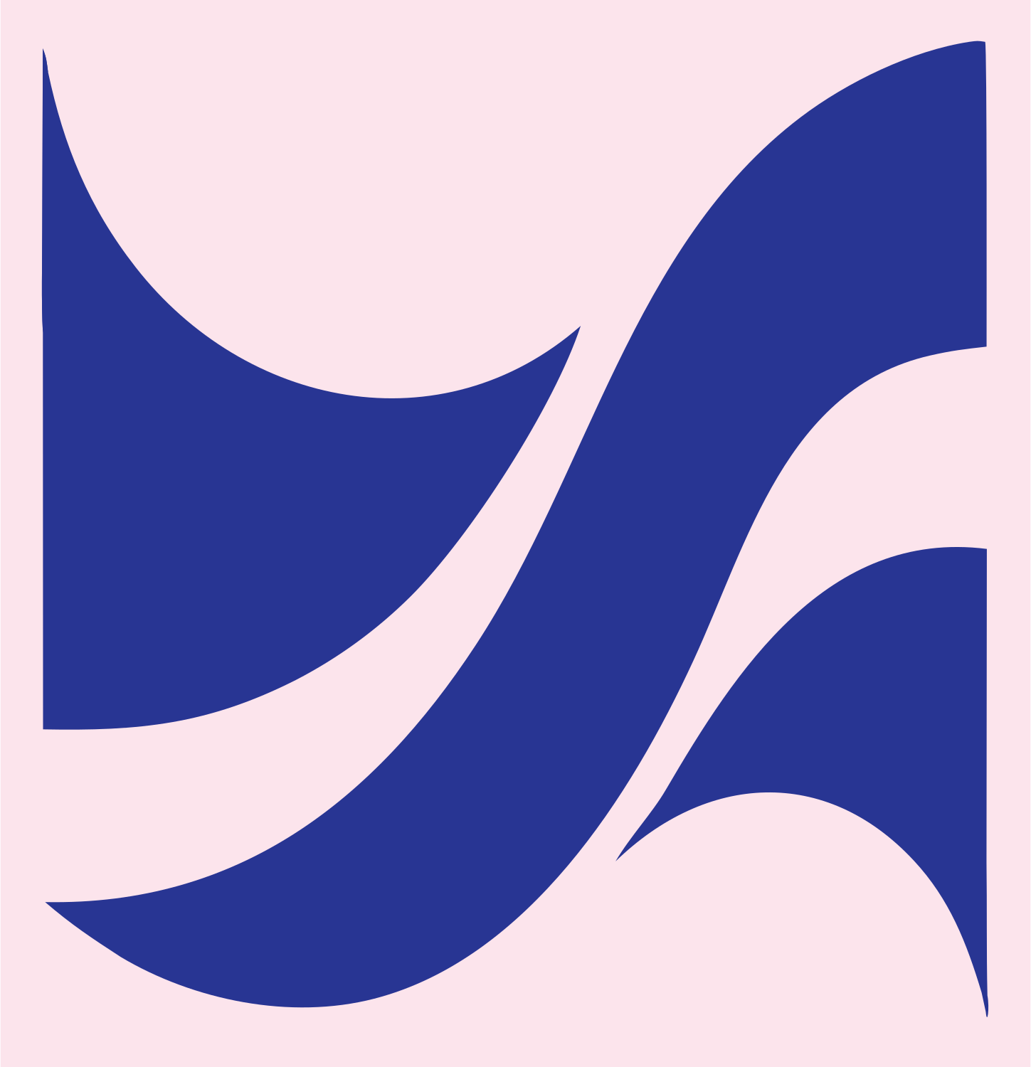Fluid Sweep Current Logo #fce4ec/#283593
