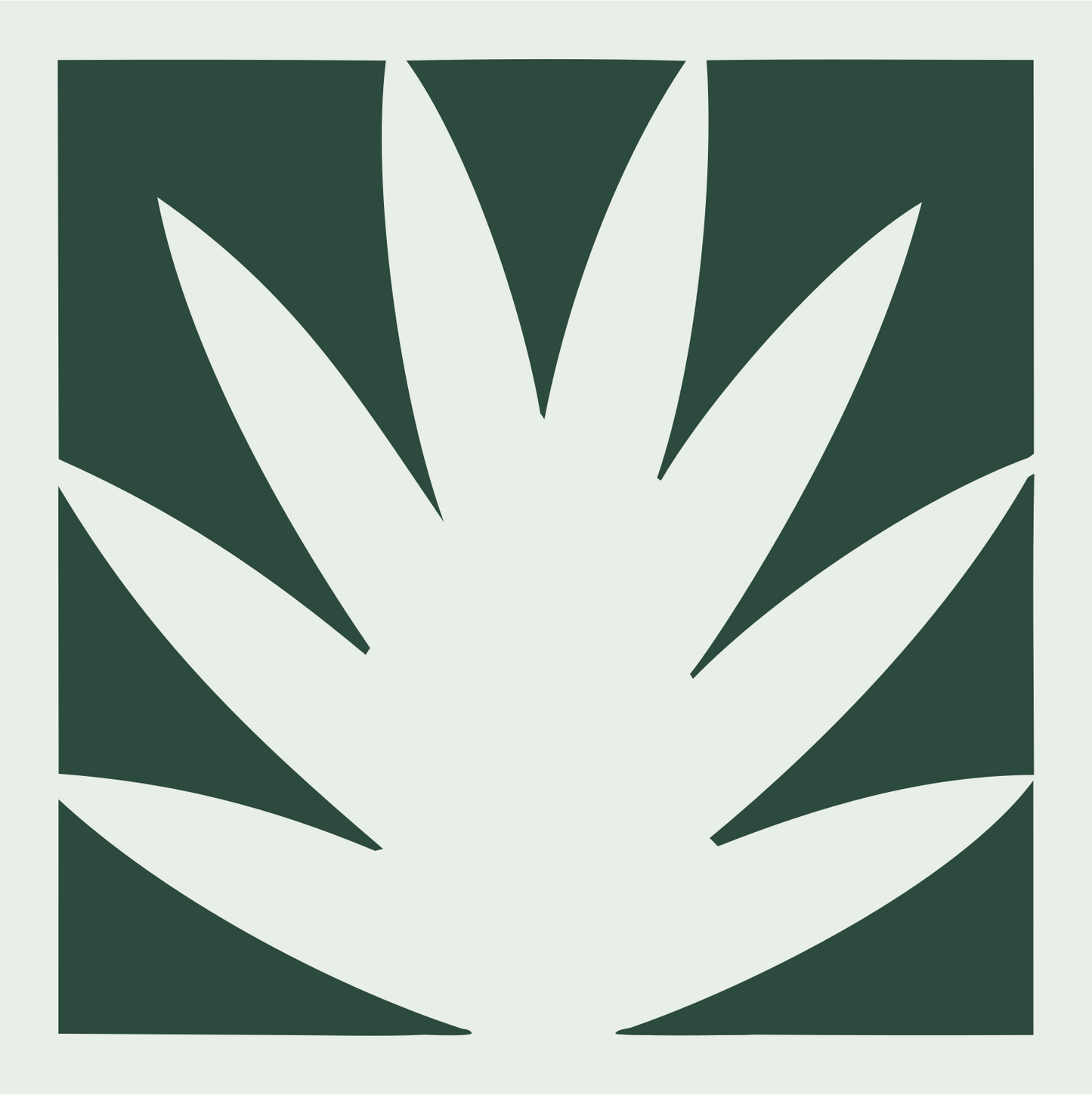 Agave Plant Negative Space Logo #e8efe9/#2d4a3e