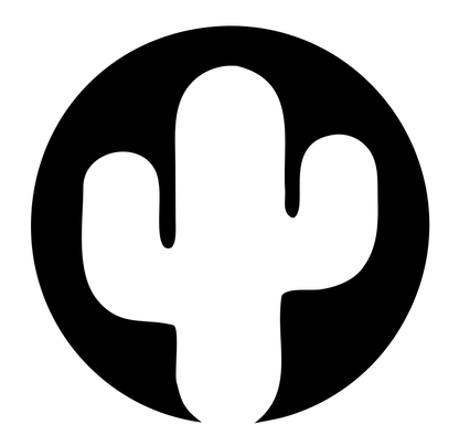 Cactus Circle Negative Space Logo