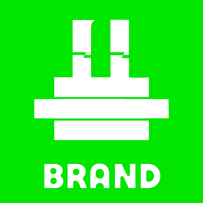Brutalist Stacked Layers Island Logo preview