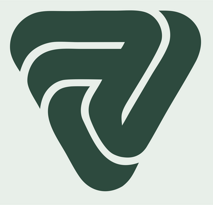Interlocking Triangle Loop Logo #e8efe9/#2d4a3e