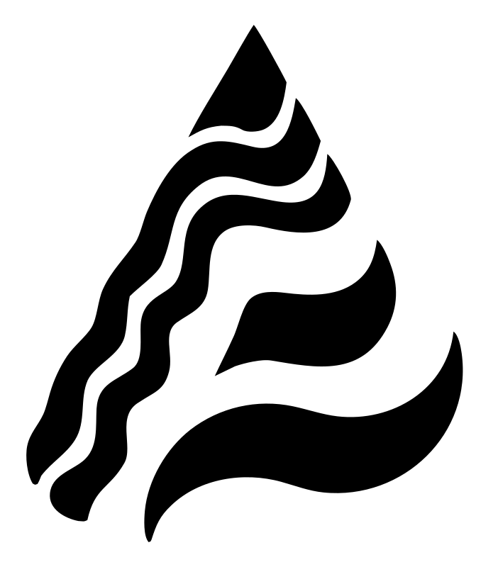 Wavy Flame Triangle Logo