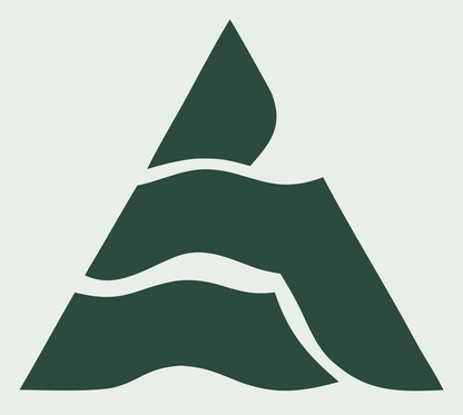 Mountain Snow Wave Logo #e8efe9/#2d4a3e