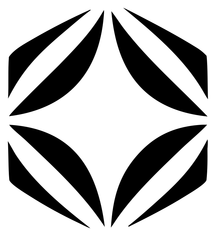 Hexagon Trio Stacked Logo