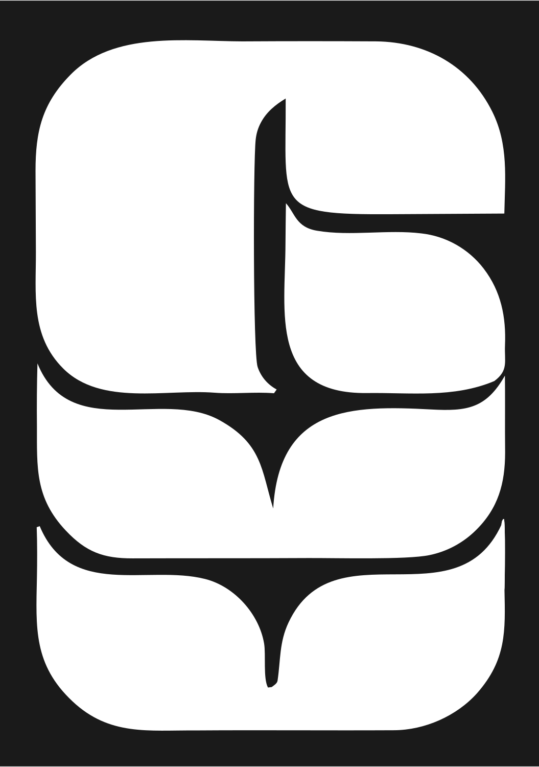 Rounded Chip Grid Logo #1a1a1a/#ffffff