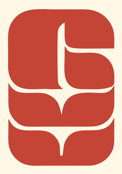 Rounded Chip Grid Logo #fff8e7/#c44536