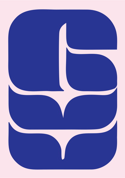 Rounded Chip Grid Logo #fce4ec/#283593
