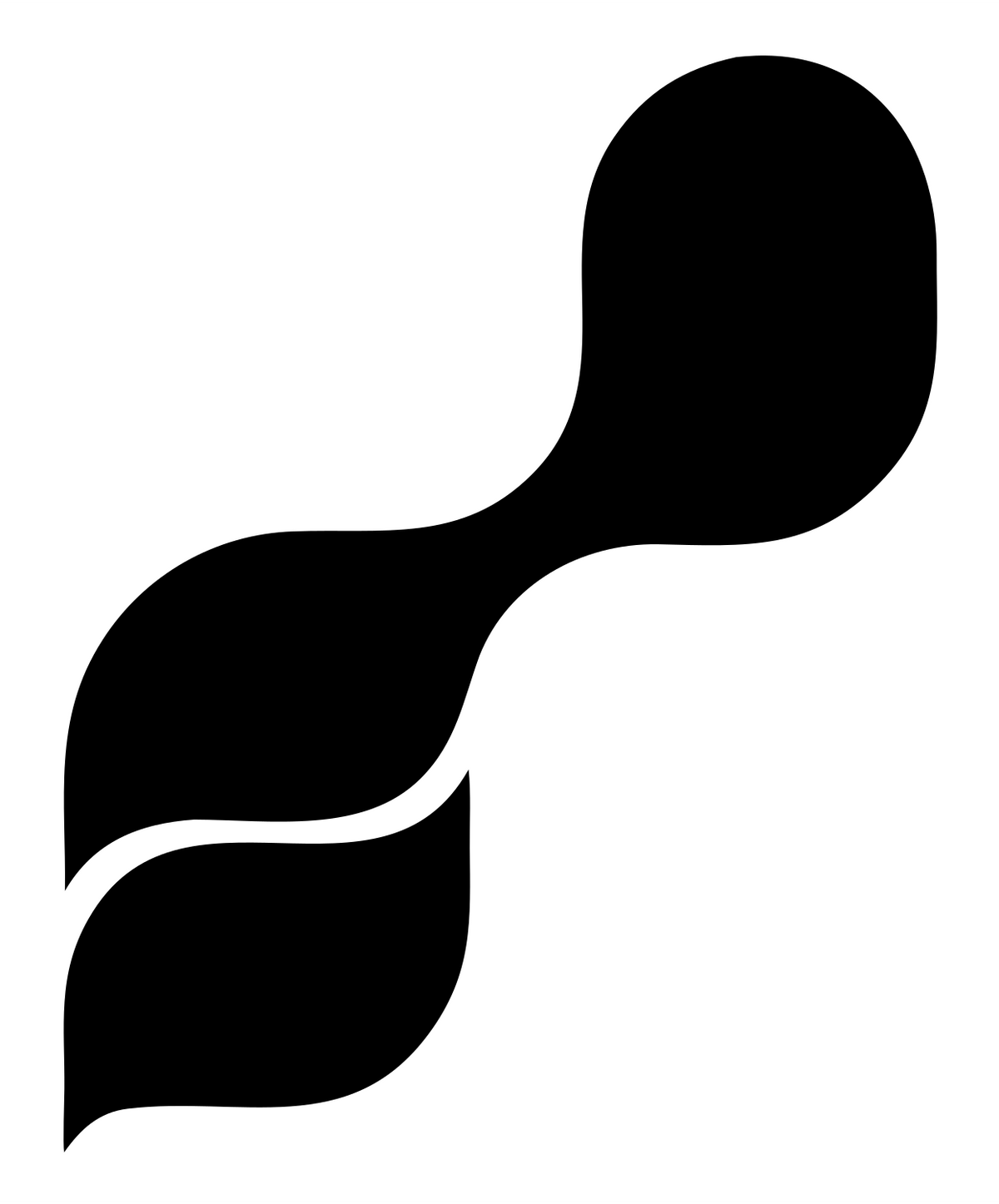 Flowing Wave Chip Logo #ffffff/#000000