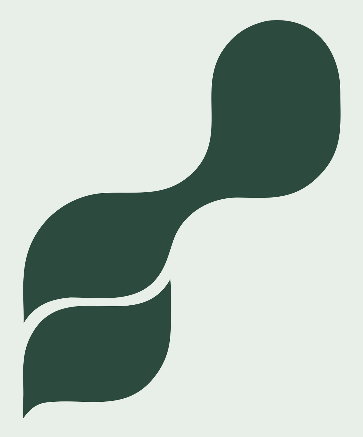 Flowing Wave Chip Logo #e8efe9/#2d4a3e