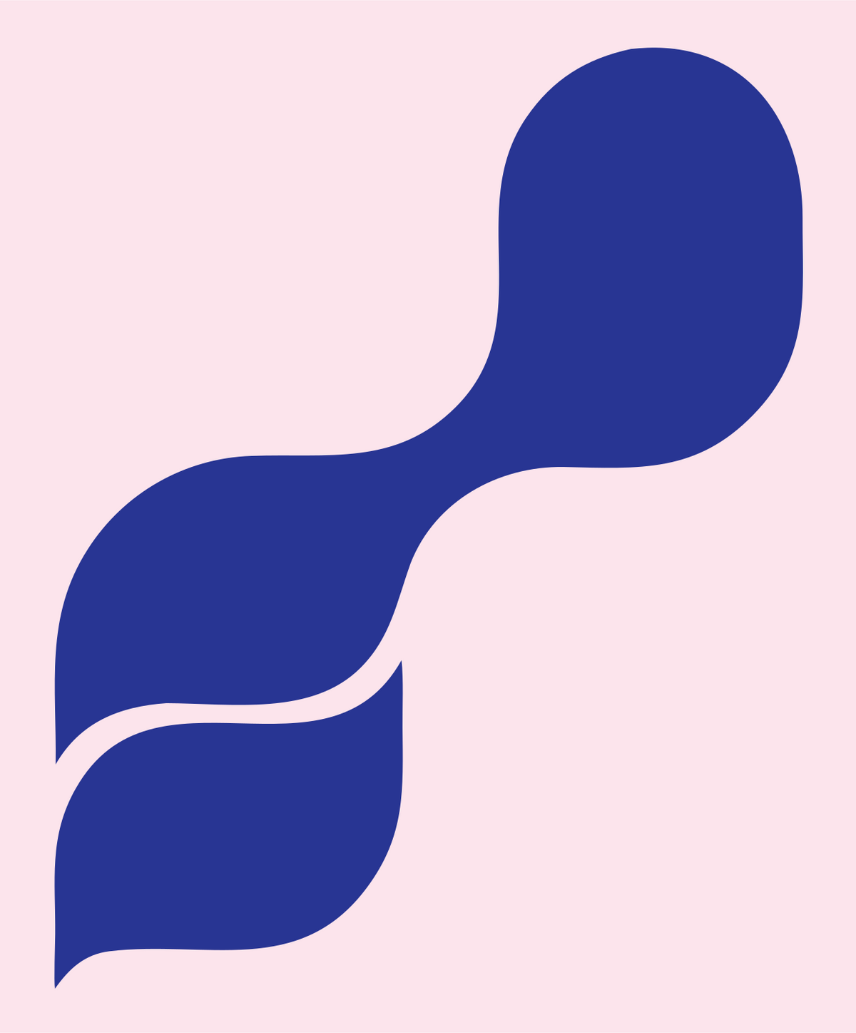Flowing Wave Chip Logo #fce4ec/#283593