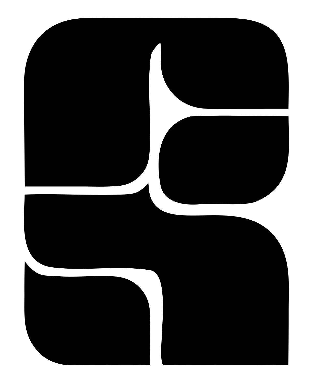 Interlocking Blocks Chip Logo #ffffff/#000000