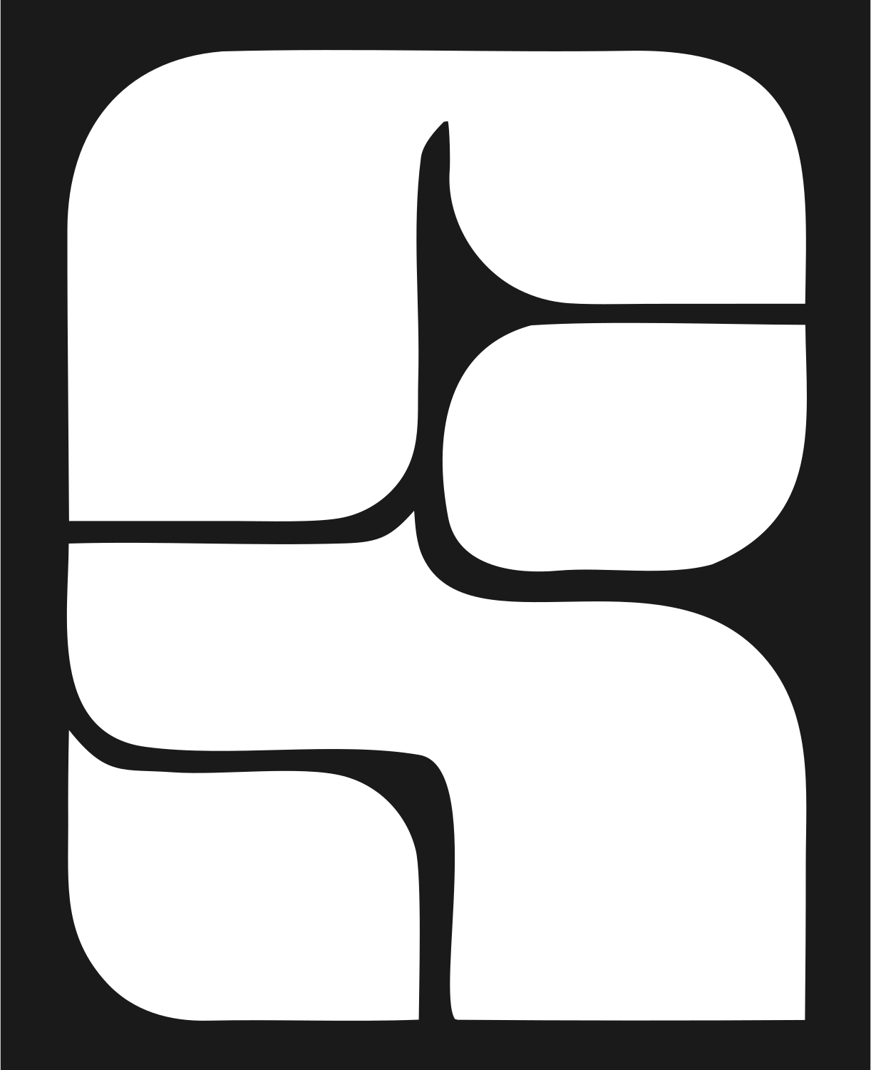 Interlocking Blocks Chip Logo #1a1a1a/#ffffff