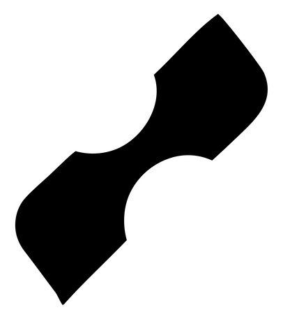 Hourglass Silhouette Chip Logo #ffffff/#000000