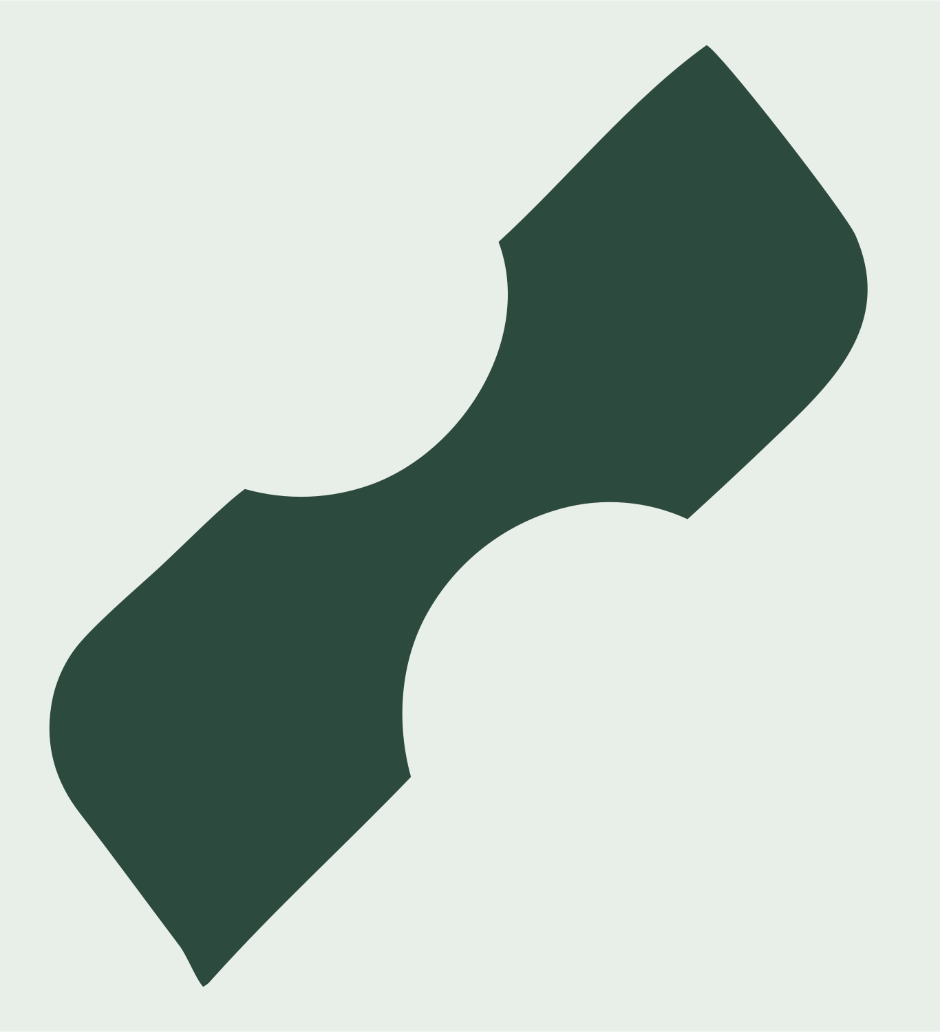 Hourglass Silhouette Chip Logo #e8efe9/#2d4a3e