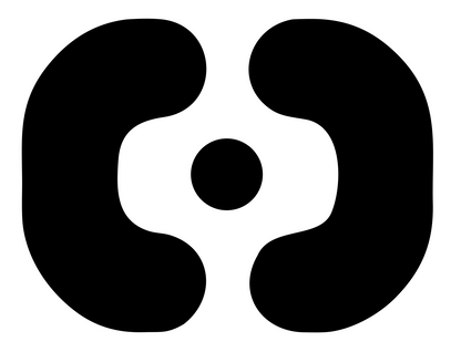 Circuit Node Dot Logo #ffffff/#000000