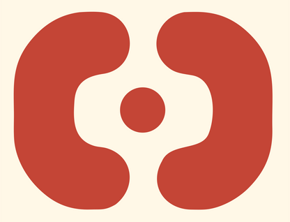 Circuit Node Dot Logo #fff8e7/#c44536