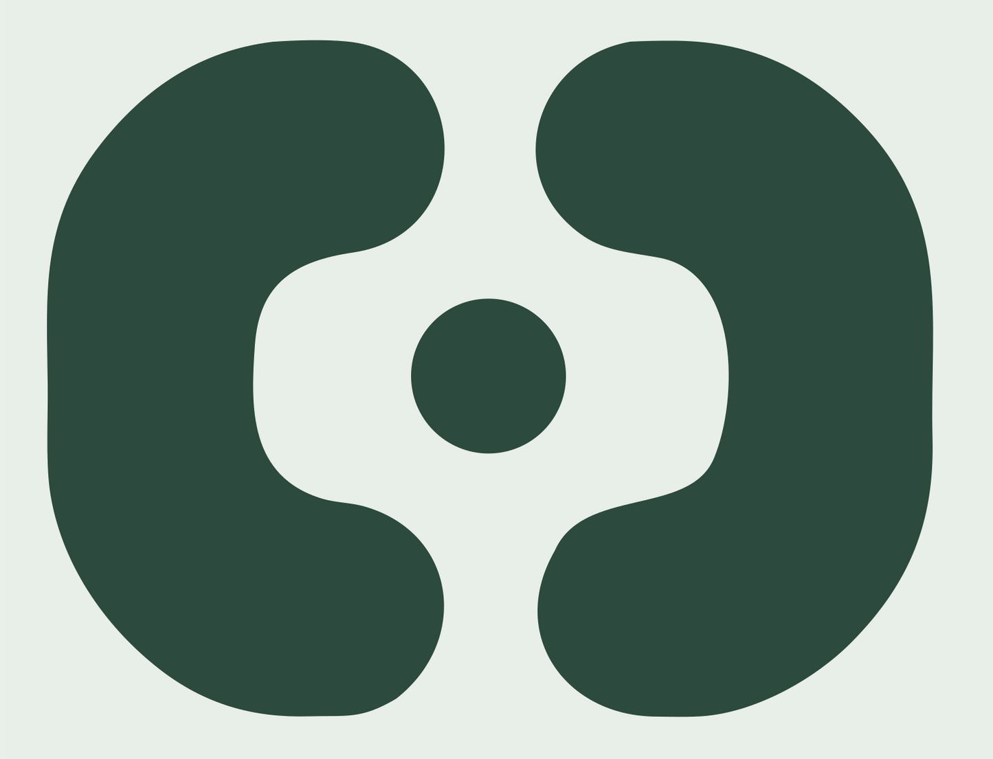 Circuit Node Dot Logo #e8efe9/#2d4a3e