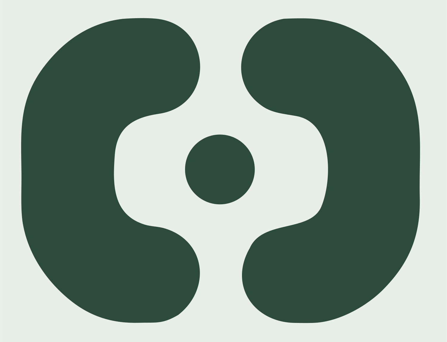 Circuit Node Dot Logo #e8efe9/#2d4a3e