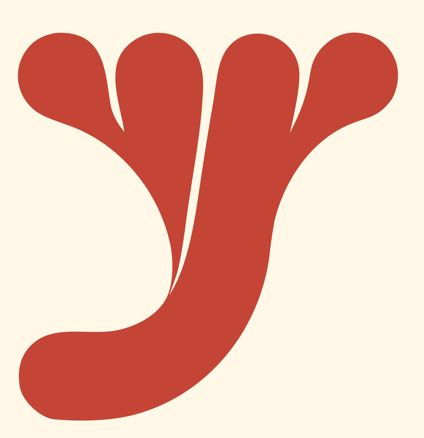 Branching Tree Circuit Logo #fff8e7/#c44536