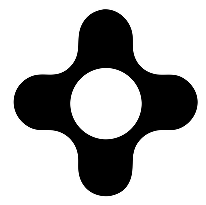 Cross Circuit Connector Logo #ffffff/#000000
