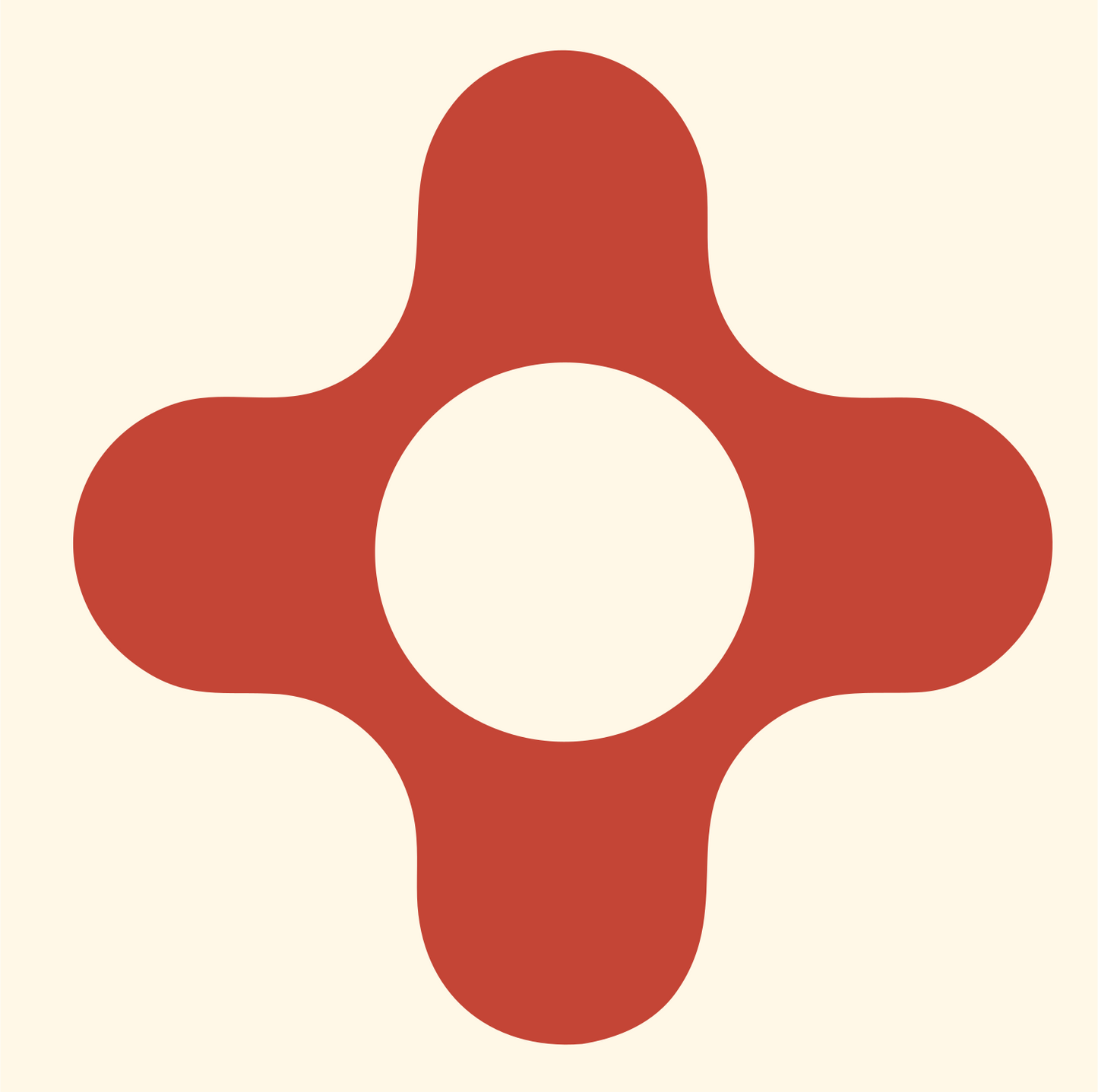 Cross Circuit Connector Logo #fff8e7/#c44536