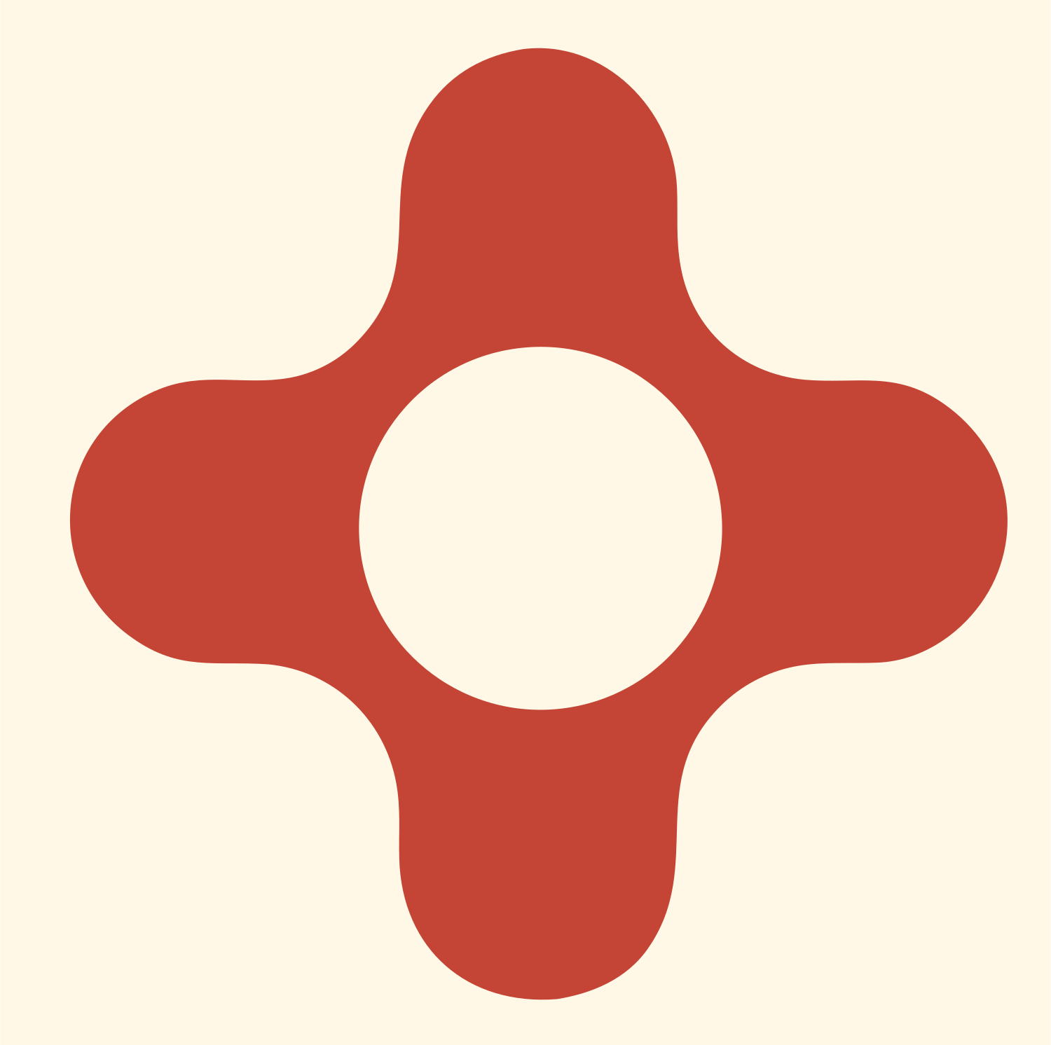 Cross Circuit Connector Logo #fff8e7/#c44536